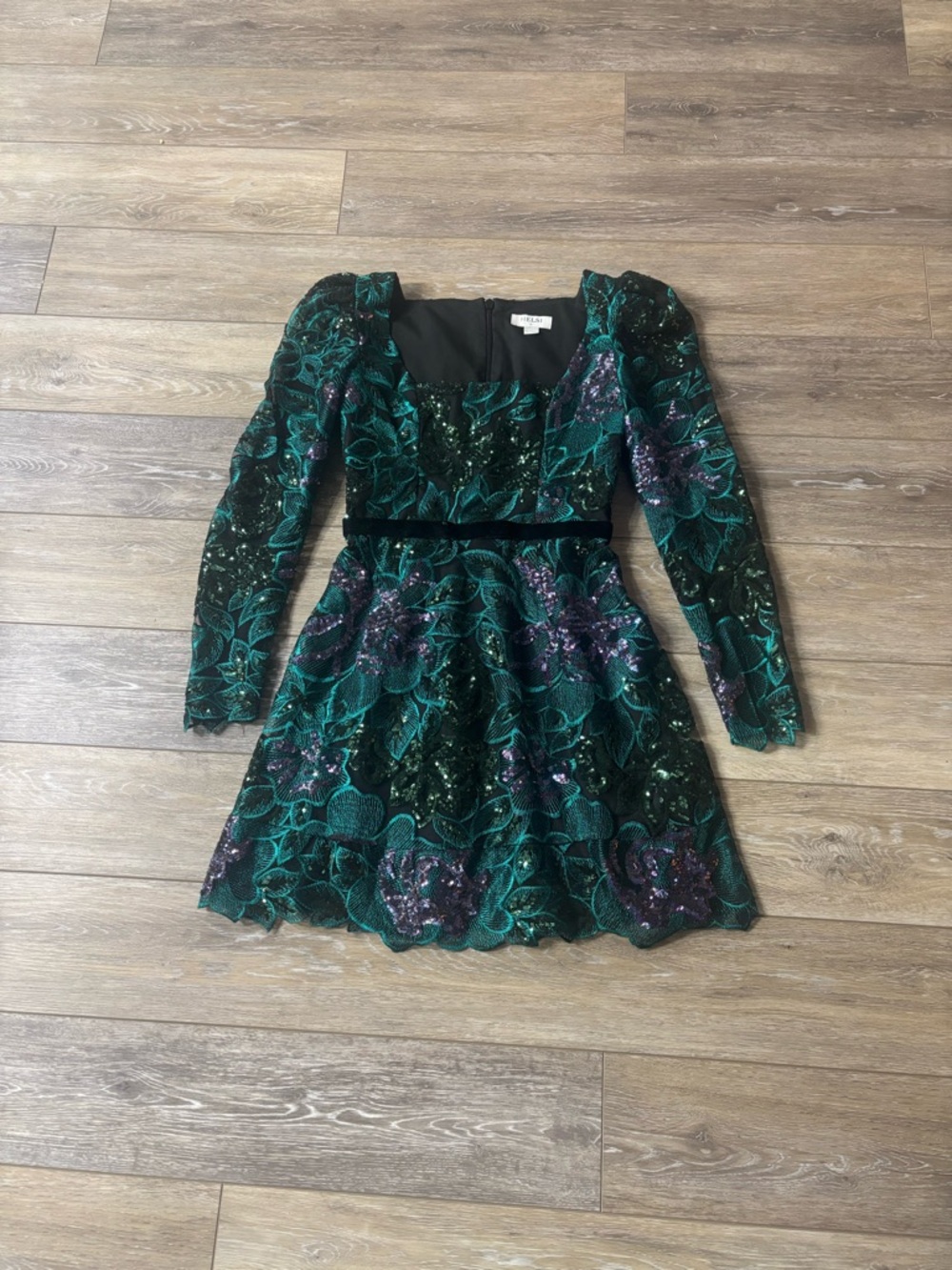 Helsi Alice Dress Sz S Floral Sequin Lace Cocktail Sparkle Party Event Designer